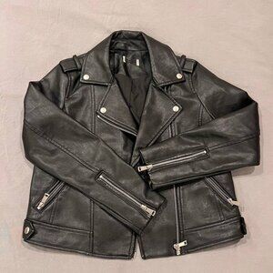 Black faux leather jacket